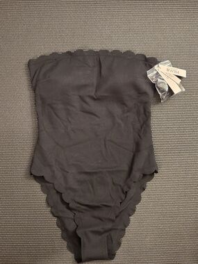 Victoria's Secret Black Scallop-Edge One-Piece Swimsuit